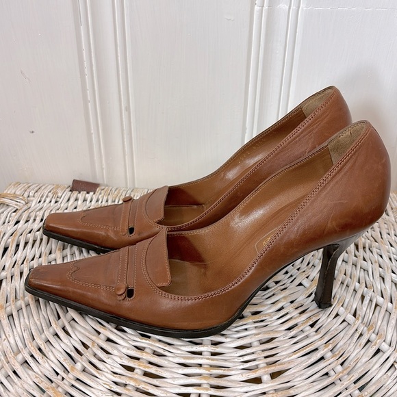 Tan coloured SERGIO ROSSI shoes - Picture 4 of 9